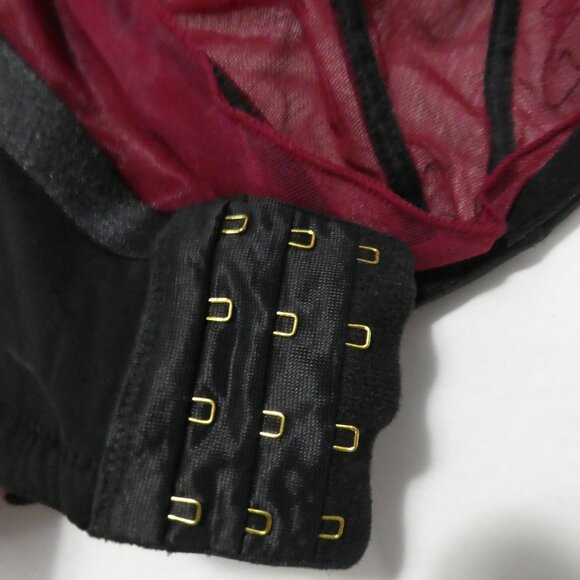 AG - ASHLEY GRAHAM | 40 DDD | Burgundy and Black Lace Accented Bra - Picture 16 of 16